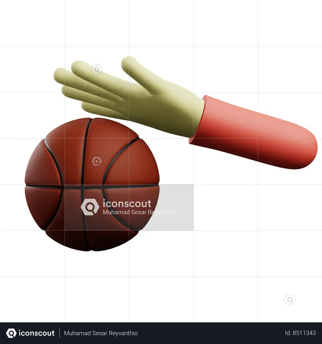 Dribble de basket-ball  3D Icon