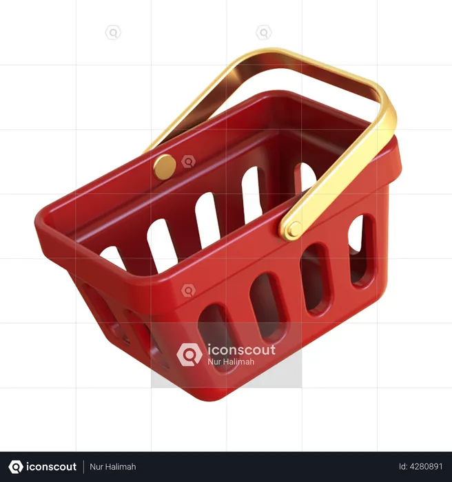Basket Cart  3D Illustration