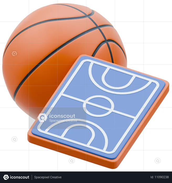 Basketball Court  3D Icon