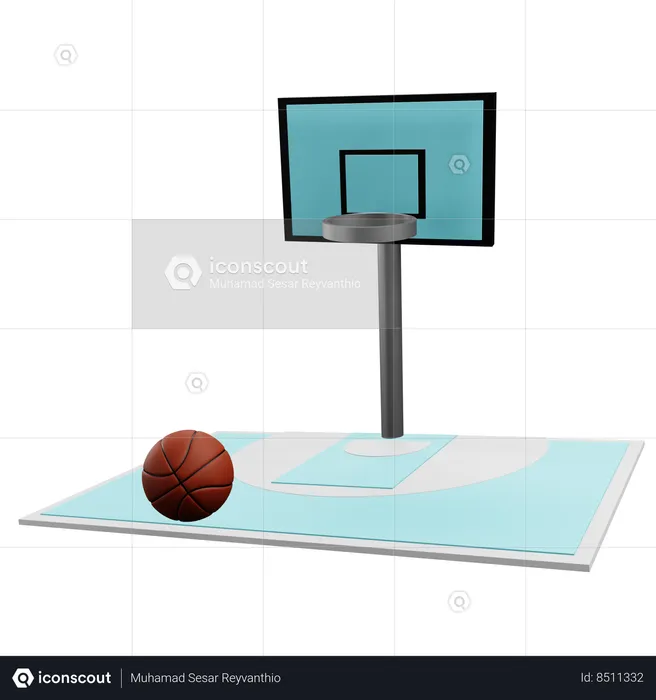 Basketball Court  3D Icon