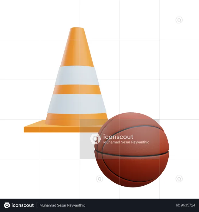 Basketball drill  3D Icon