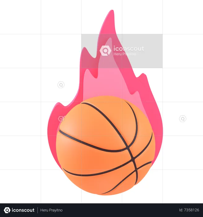 Basketball-Feuer  3D Icon