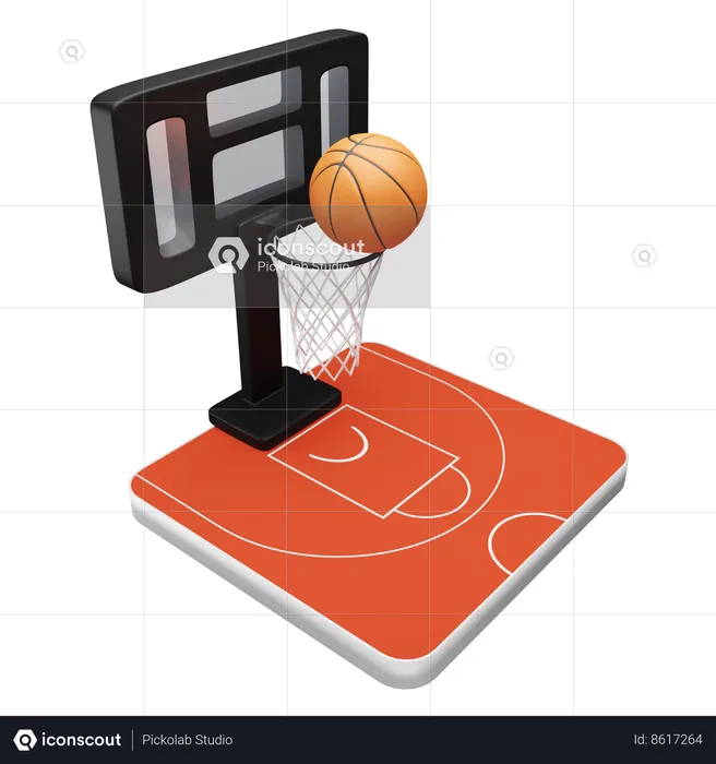 Basketball field  3D Icon