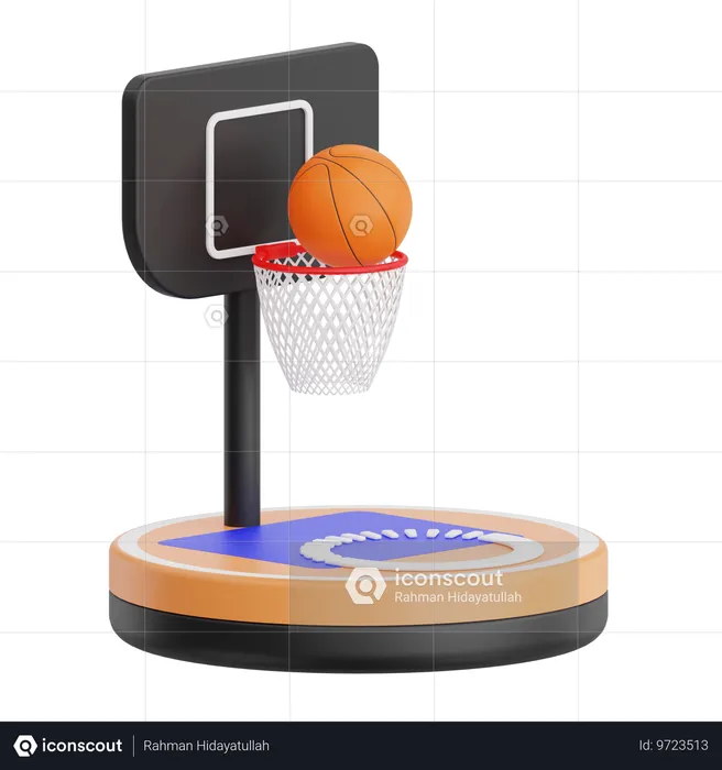 Basketball Field  3D Icon