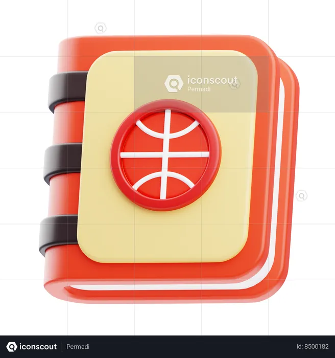 Basketball Knowledge Book  3D Icon