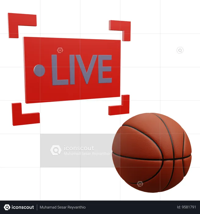 Basketball Live Match  3D Icon