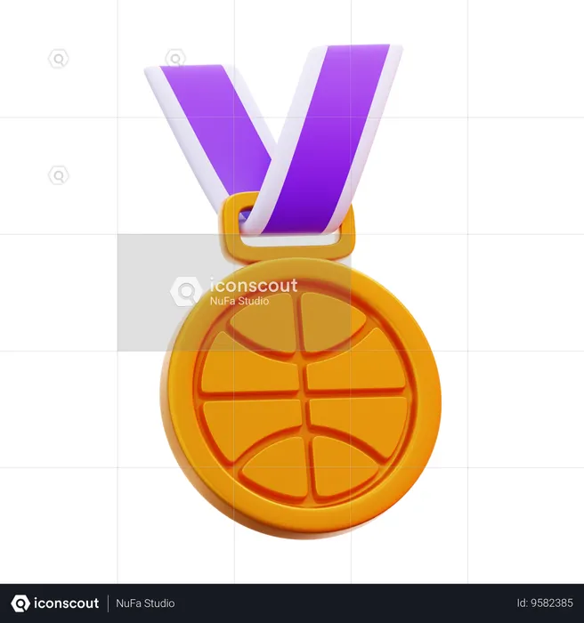 Basketball Medal  3D Icon