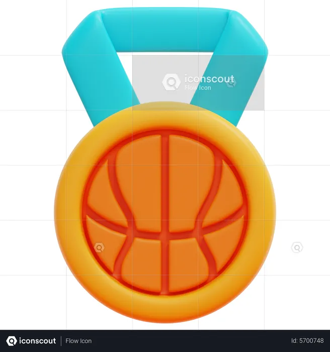 Basketball Medal  3D Icon