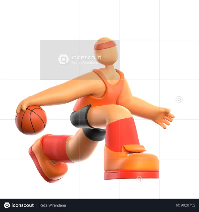 バスケットボール選手  3D Icon