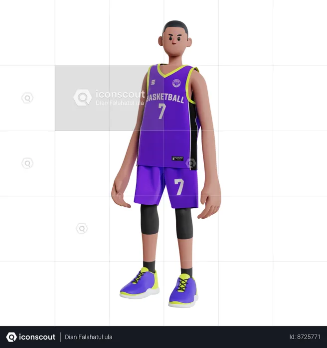 Basketball Player  3D Illustration