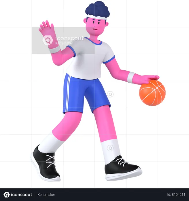 Basketball Player  3D Illustration