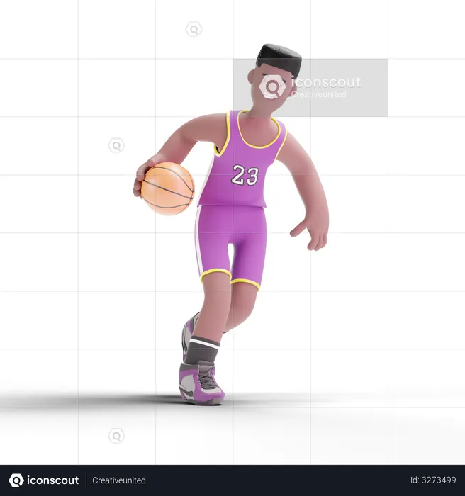 Basketball Player  3D Illustration