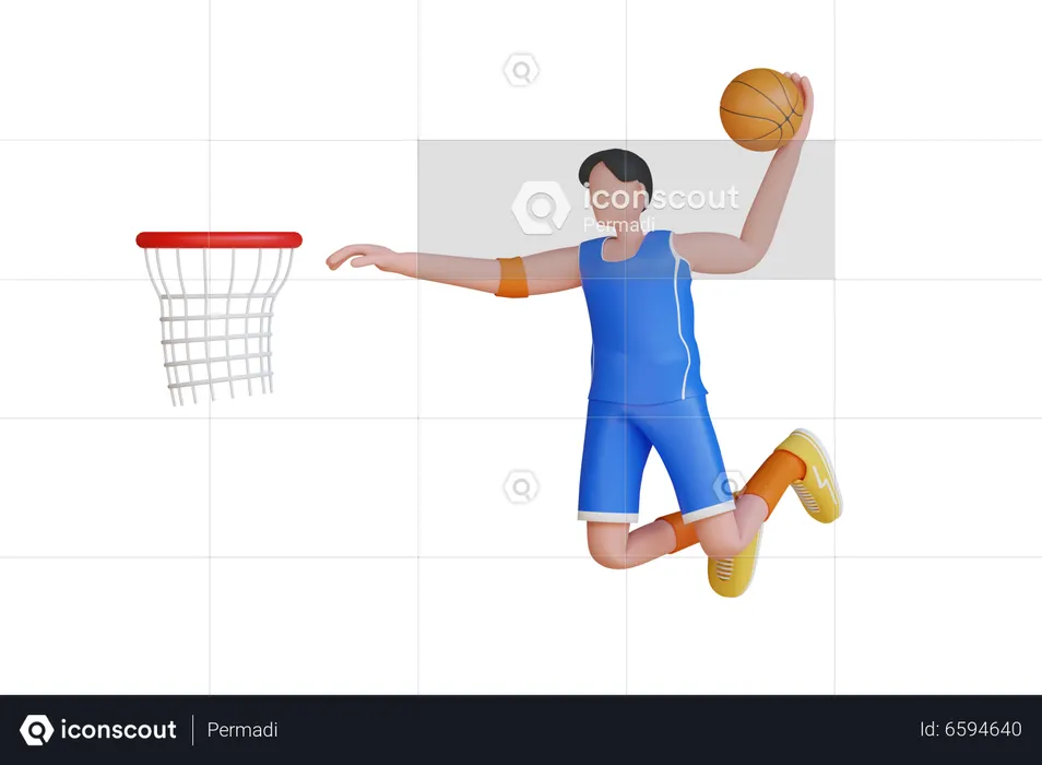 Basketball player  3D Illustration