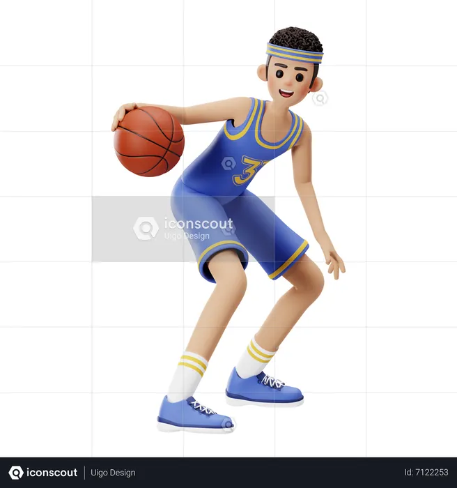 Basketball Player Doing Tricks  3D Illustration