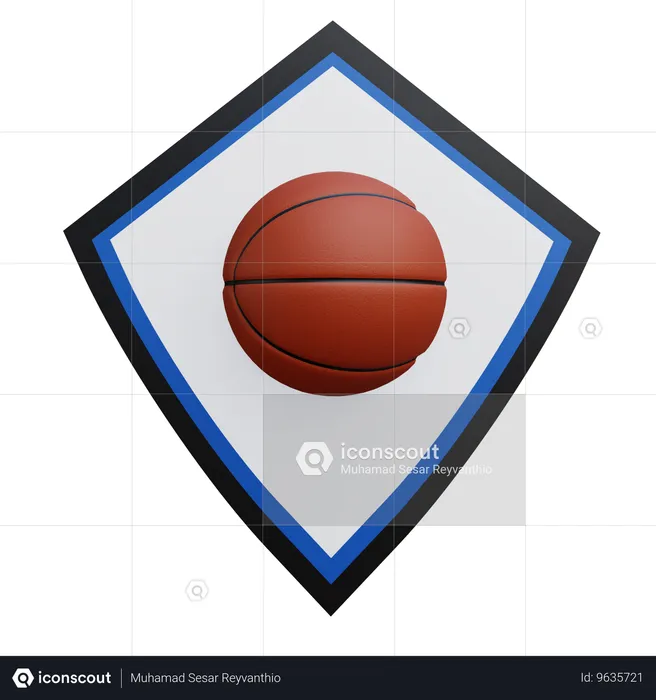 Basketball-schild  3D Icon