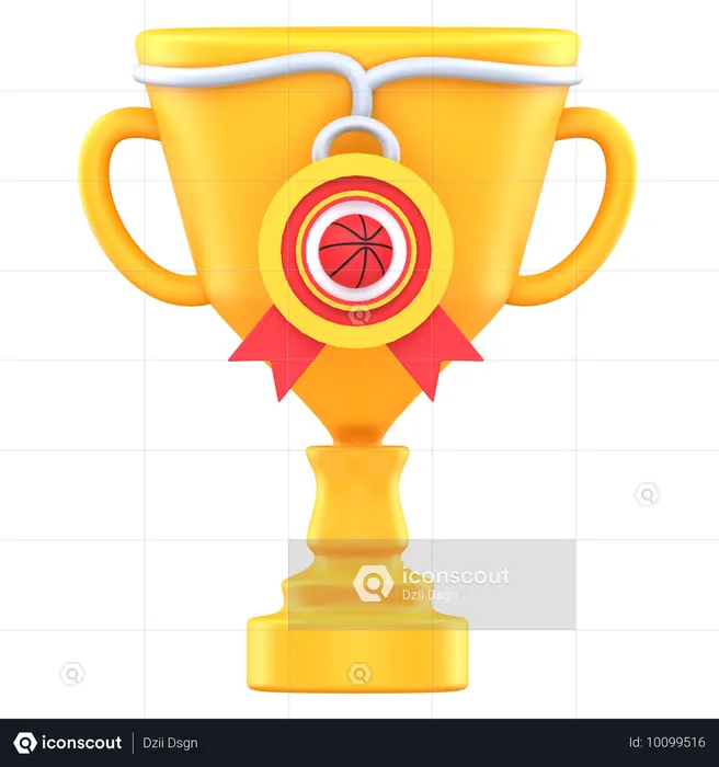 Basketball Trophy  3D Icon