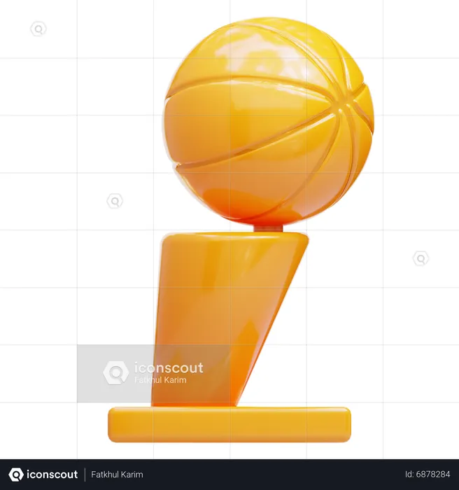 Basketball Trophy 3D Icon download in PNG, OBJ or Blend format