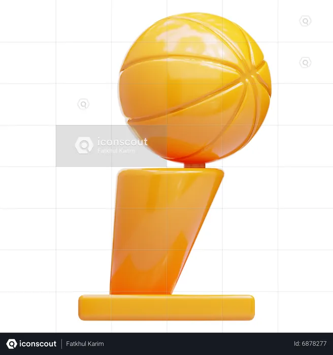 Basketball trophy  3D Icon