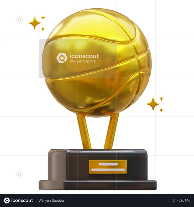 Basketball Trophy  3D Icon