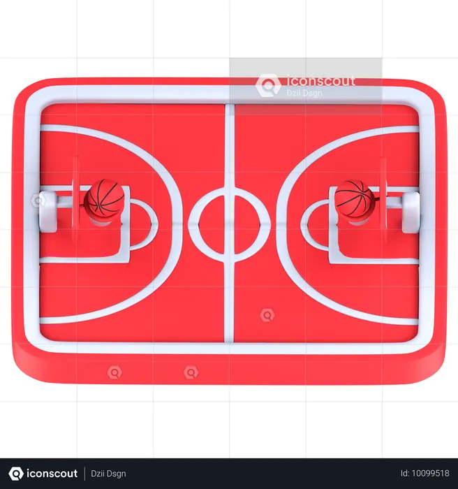 Basketball Platz  3D Icon