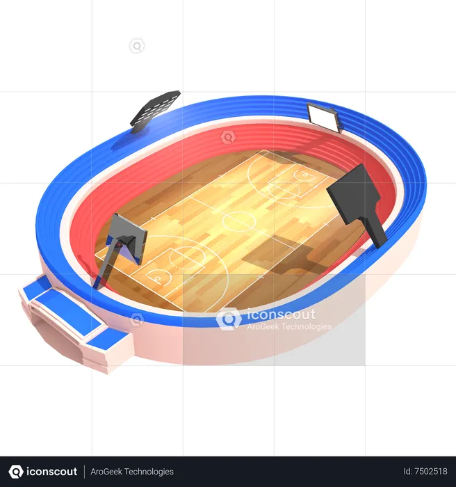 Basketballstadion  3D Icon
