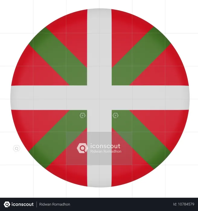 Basque Flag 3D Icon
