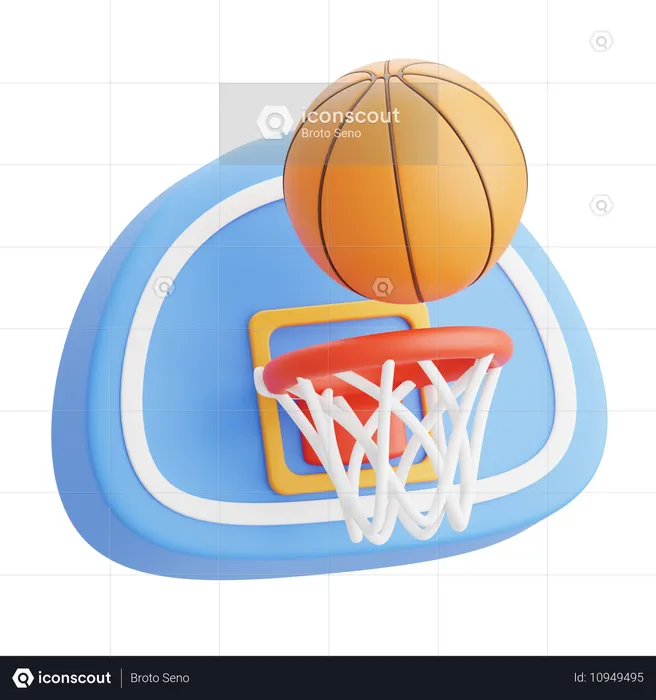 Basquetebol  3D Icon