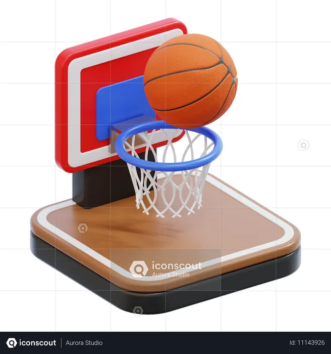 Basquetebol  3D Icon