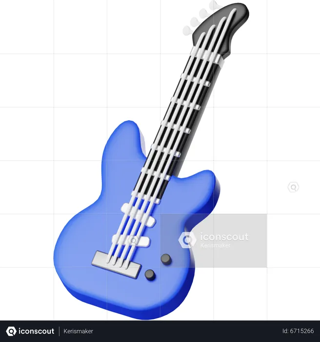 Bass Guitar  3D Icon