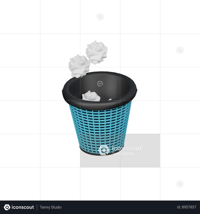 Basura del baño  3D Icon