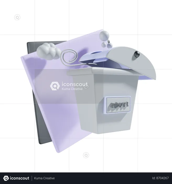 Papelera vacía  3D Icon