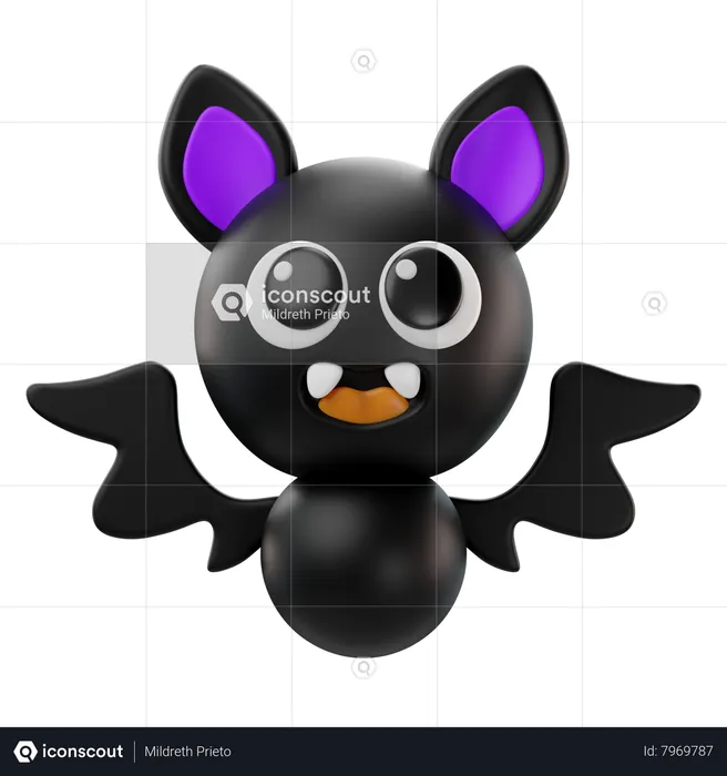 Bat  3D Icon