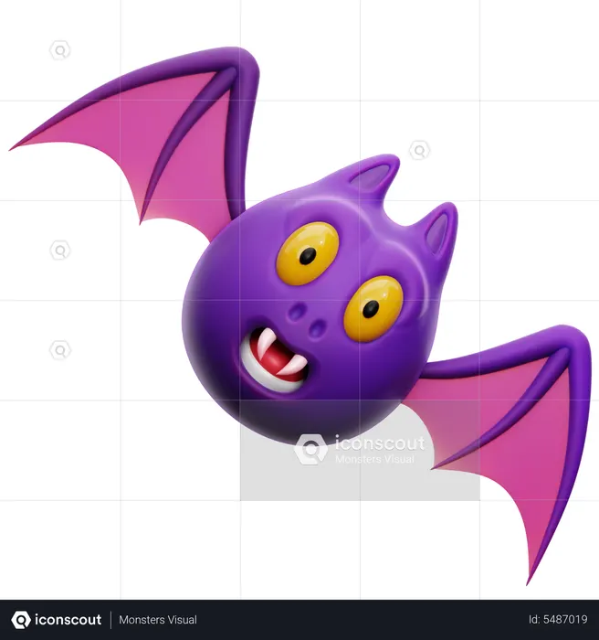 Bat  3D Icon