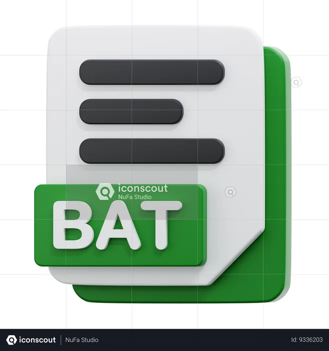BAT FILE  3D Icon