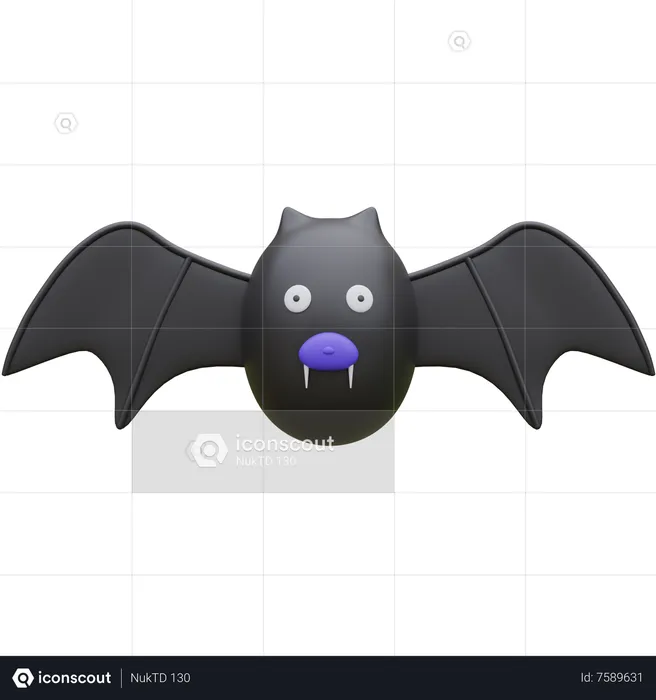 Bat Of Halloween Day  3D Icon