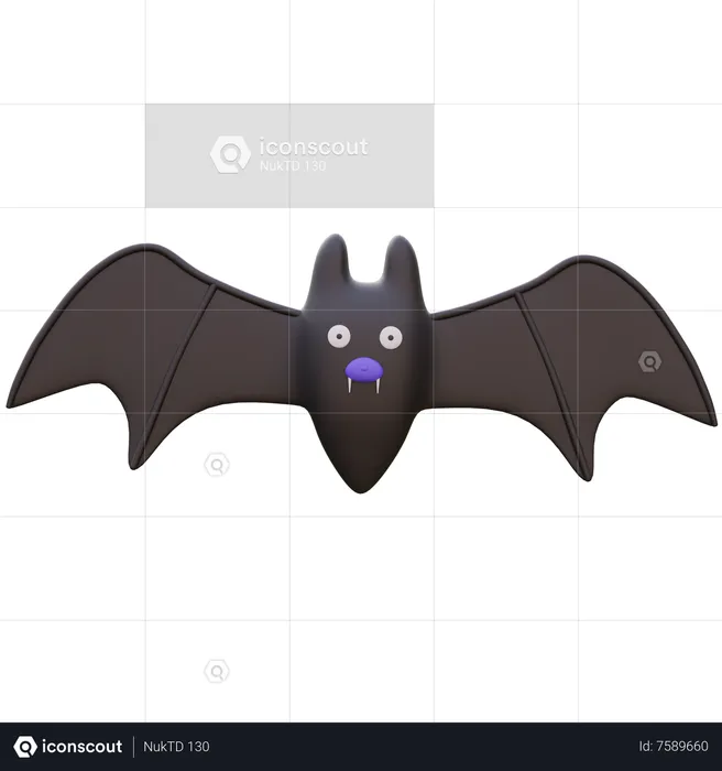 Bat Of Halloween Day  3D Icon