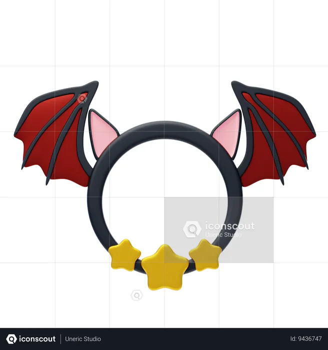 Bat Shape Animal Frame  3D Icon