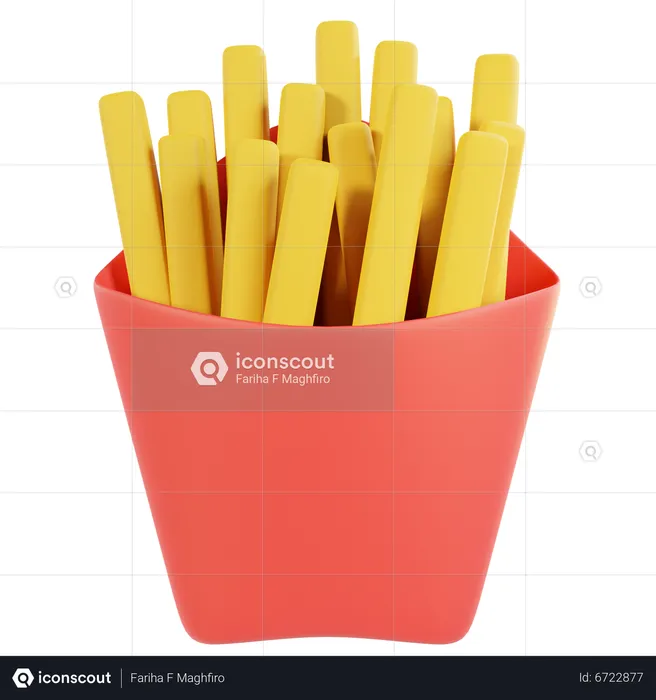 Batatas fritas  3D Icon