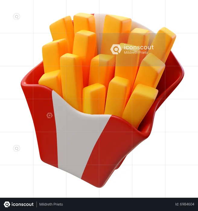 Batatas fritas  3D Icon