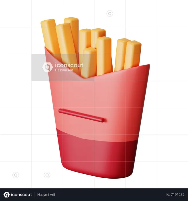 Batatas fritas  3D Icon