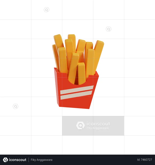 Batatas fritas  3D Icon