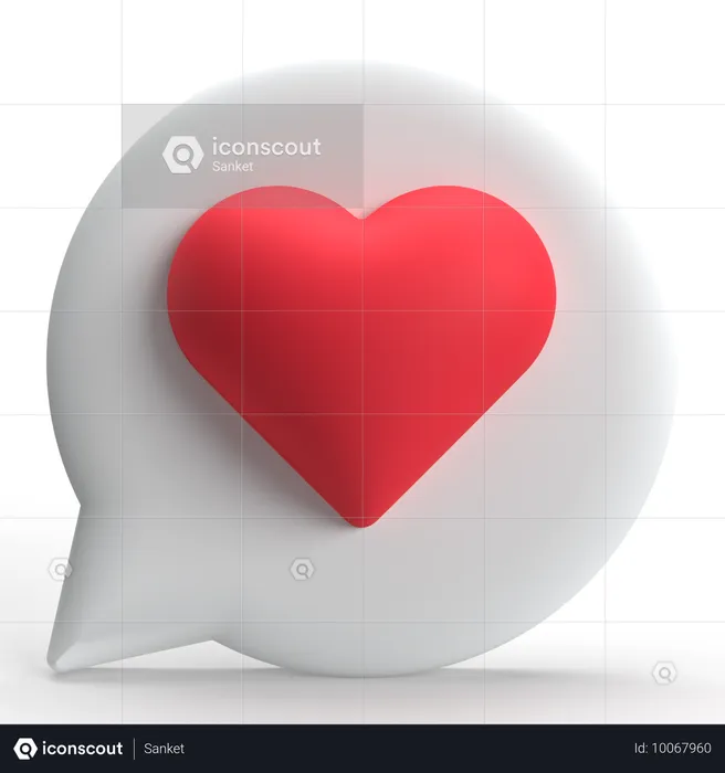 Amor bate-papo  3D Icon