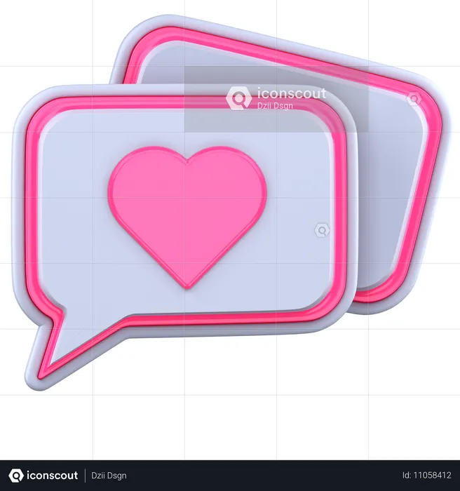 Amor bate-papo  3D Icon