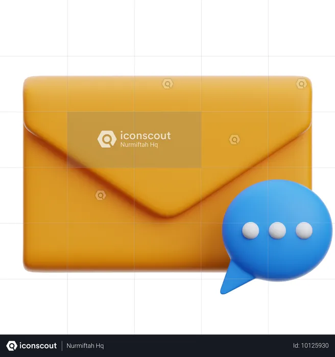 E-mail de bate-papo  3D Icon