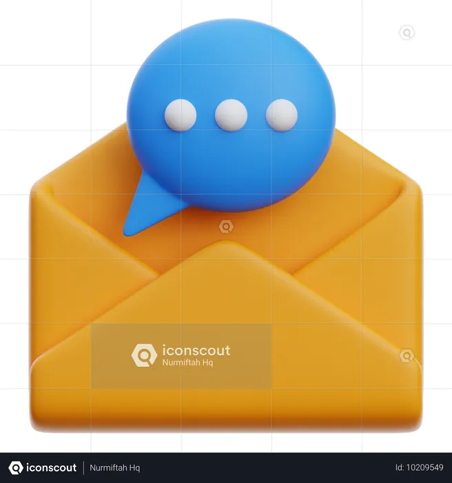 E-mail de bate-papo  3D Icon