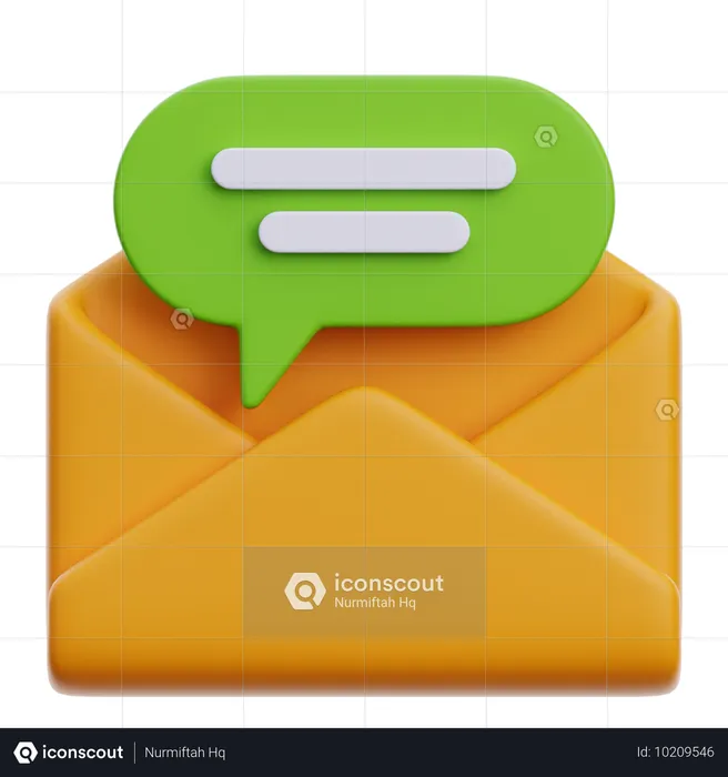 E-mail de bate-papo  3D Icon