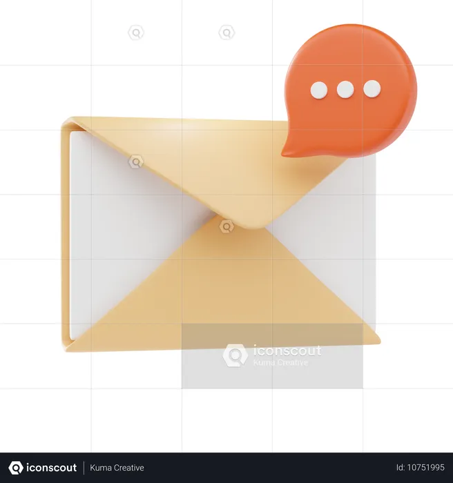 E-mail de bate-papo  3D Icon