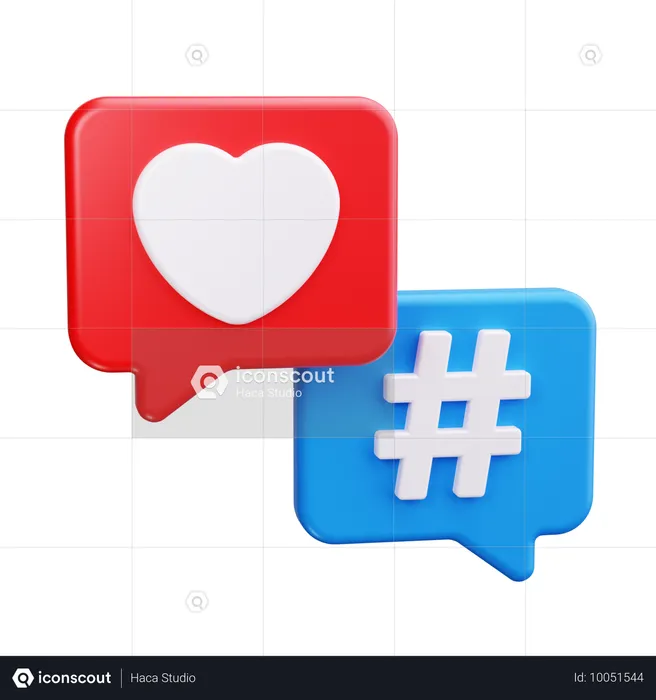 Bate-papo nas redes sociais  3D Icon