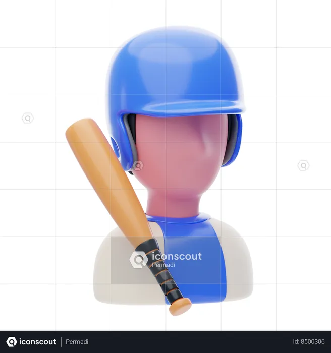 Bateador de béisbol  3D Icon