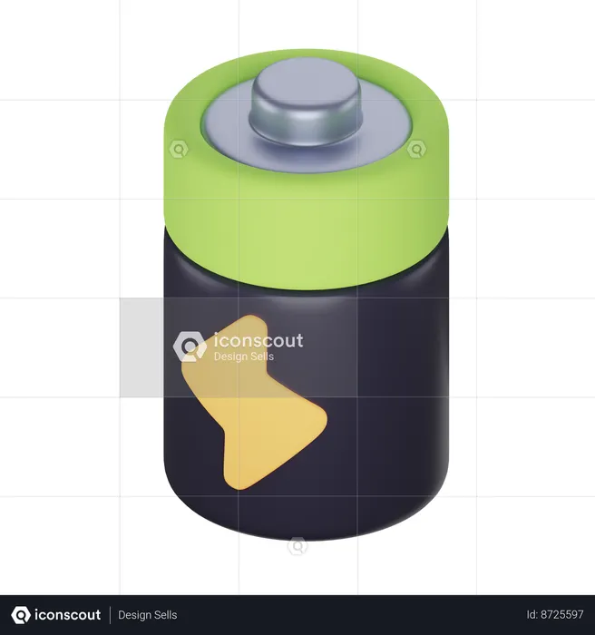 Bateria  3D Icon